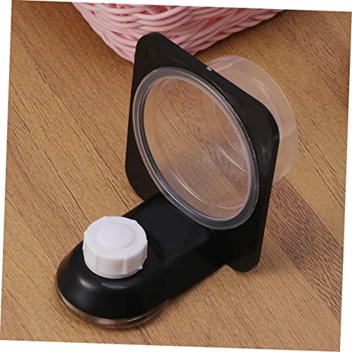 Milisten 3pcs Reptile Water Dish and Food Bowl for Tortoise Lizard and Gecko Durable Suction Cup Style Easy to Clean Feeding Station Space-Saving Design Black - size: Size 4