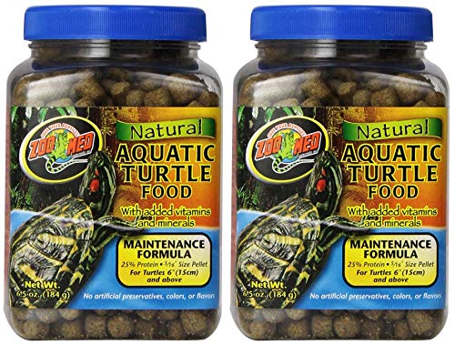 Zoo Med Laboratories 2 Pack of Natural Aquatic Turtle Food, 6.5-Ounces Per Container