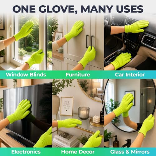 Flora Microfiber Dusting Gloves for Houseplants –Save Your Plants from Hidden Killers–Ultra-Gentle Microfiber