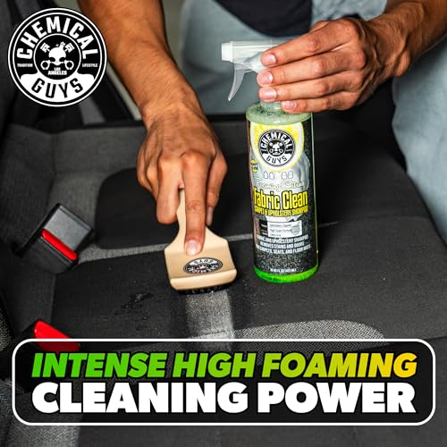 Chemical Guys, Citrus Fabric & Carpet Cleaner Spray with Brush Kit, 16 oz | With heavy duty nifty interior brush, citrus scent kit, fabric spray and interior brush combo kit, ready for immediate use - size: 16 Fl Oz + Brush