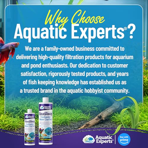 KloudAway Freshwater Aquarium Water Clarifier - Clears Cloudy Water, Water Clarifier for Fish Tank, Made in USA, Aquatic Experts (250 ml) - size: 250 ml (8.45 oz)