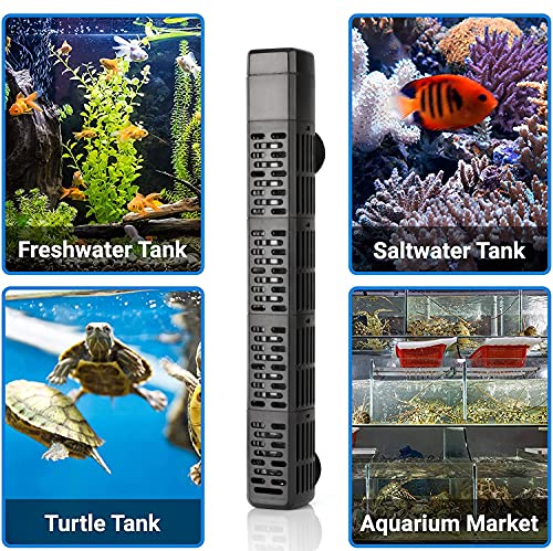 HiTauing Aquarium Heater, 50W/100W/200W/300W/500W Submersible Fish Tank Heater with Over-Temperature Protection and Automatic Power-Off When Leaving Water for Saltwater and Freshwater - size: 500W