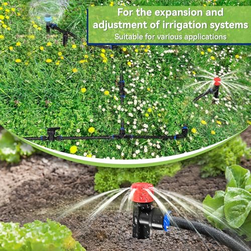 10PCS 1/4 inch Tubing Drip Irrigation Emitters Sprayer, Emitter Sprayer with Stake, Irrigation Dripper Sprinklers for Drip Irrigation System Parts & Connectors - color: 1/4" Drip Irrigation Vortex Emitters