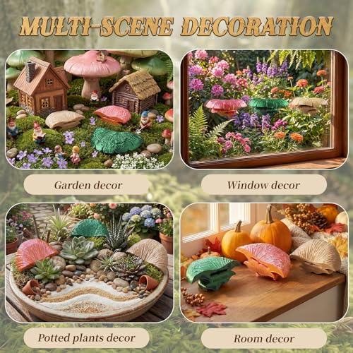 Mushroom Reptile Ledge| Tree Frog Terrarium Tank Accessories, Crested Gecko Tank Accessories, Frog Habitats, Fish Tank Decor| Terrarium Plants Decor from Daughter| 4 Suction Cups