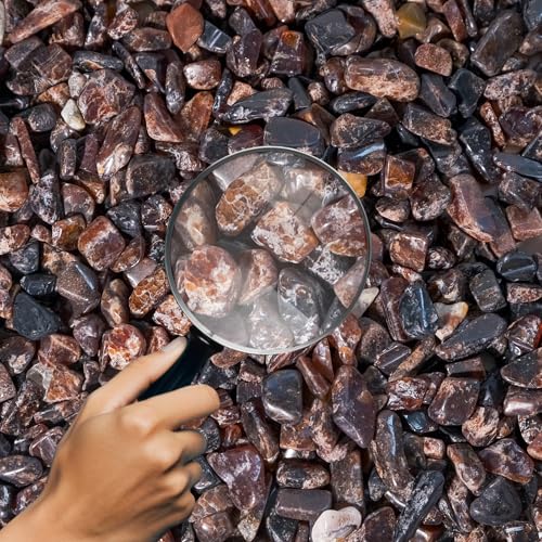 Garnet Crystal Chips Bulk 2lbs, 1000+ Pieces, 8-15mm Natural Gemstones - color: Garnet, size: 2LB