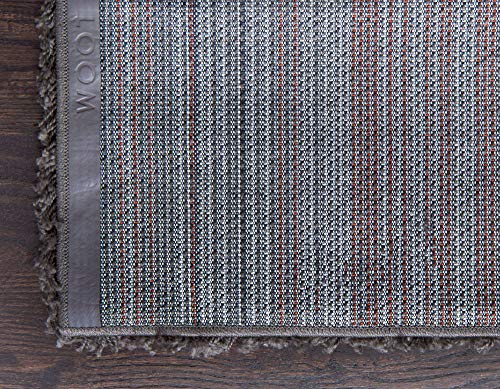 Unique Loom Solid Shag Collection Area Rug (2' 6" x 13' 1" Runner, Graphite Gray) - color: Graphite Gray, size: 2'6" x 13'1" (Runner)