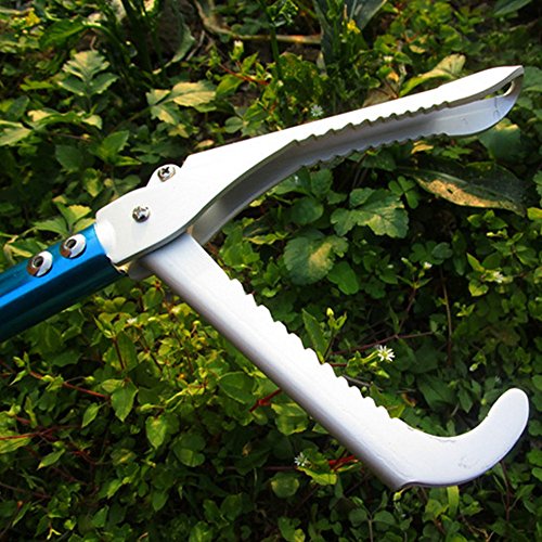 Snake Tong Catcher–Professional Reptile Rescue Grabber Aluminum Alloy with Wide Jaw Locking Mechanism and Comfort Grip for Safe Rattlesnake Control and Removal Tool (60inch Snake Tong) - style: 60inch Snake Tong