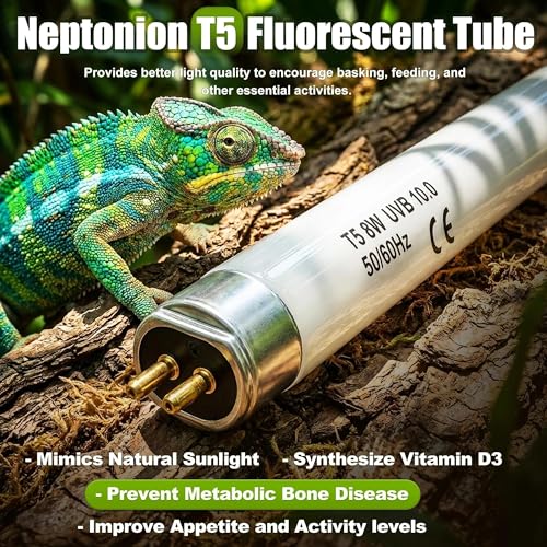 T5 HO UVB 10.0 Reptile Replacement Tube, 21W 34 in Linear Fluorescent Lamp, for Tropical Reptiles - color: 10.0 Desert, size: 21W-34 Inch