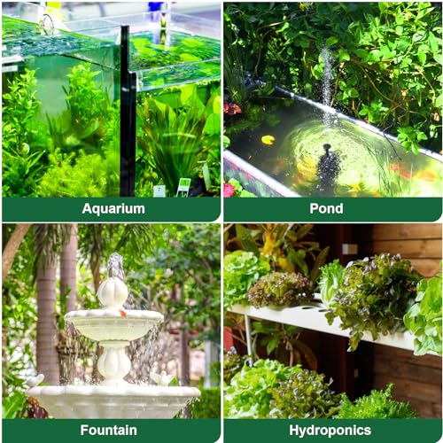GROWNEER 2 Packs 550GPH Submersible Pump 30W Ultra Quiet Fountain Water Pump, 2000L/H, with 7.2ft High Lift, 3 Nozzles, 4.9 Feet Tubing for Aquarium, Fish Tank, Pond, Hydroponics, Statuary - size: 8.2x5.7in