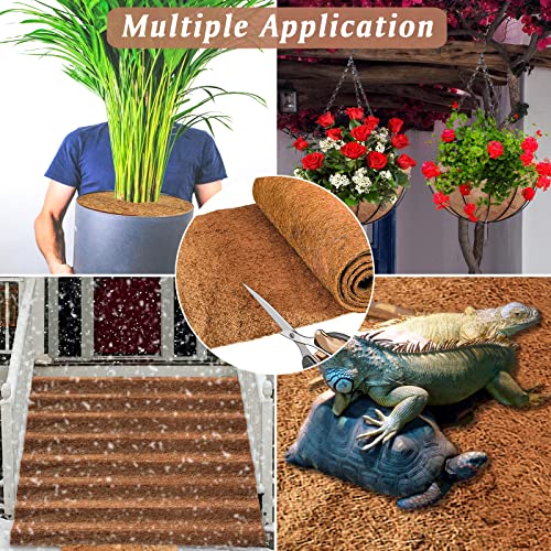 3 Rolls Reptile Carpet 16x36 Inch Coconut Fiber Mat for Tank Bedding | Natural Coconut Fiber Reptile Carpet Liner Flooring, Absorbent & Reusable For Bearded Dragons, Tortoises, Lizards & Geckos - size: 3 Pcs (16X36in)