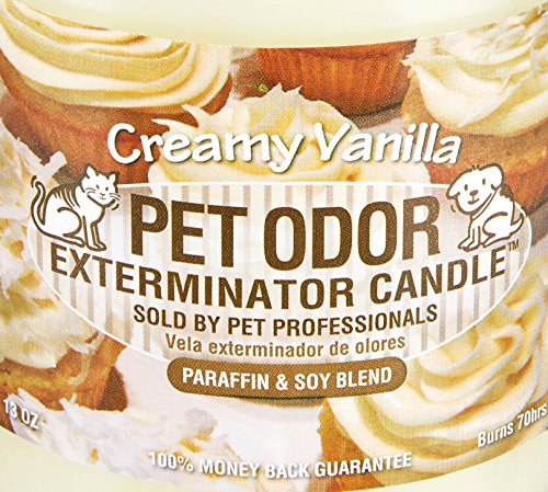 Odor Exterminator Candle, Creamy Vanilla, 13 Ounce Jar (Pack of 2)