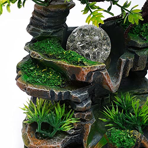 Gdrasuya10 Waterfountain Indoors Rockery Fountain Goldfish Waterfall Desktop Rockery Fountain Waterfall Water Sound Ornament - color: Style 8