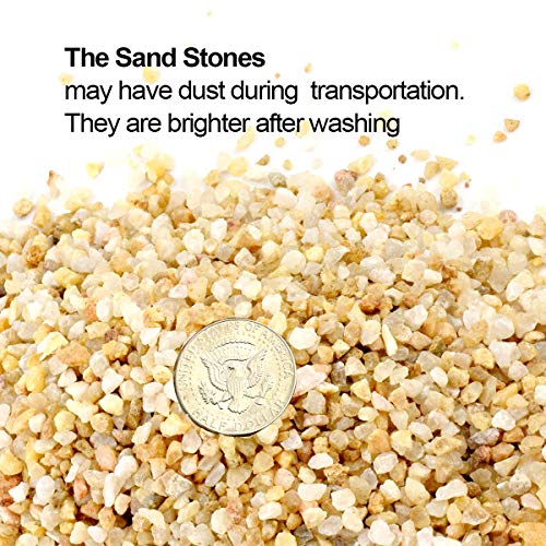 TOYPOPOR Coarse Silica Sand 2.2lb for Bonsai Cacti Succulent and Carnivorous Plant Mix - color: Gold Sand Rock, size: 2.2 lb