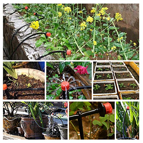 200FT 1/4” Drip Irrigation Tubing, 7mm OD x 4mm ID Hose, Black | Flexible UV-Resistant Hose, Easy to Install for New Drip Systems, Repairs & Extensions in Home Gardens, Lawns & Raised Beds - size: 200FT