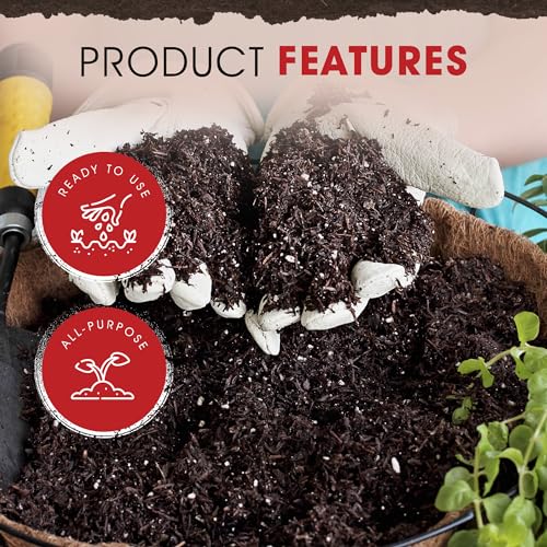 Michigan Peat 2 Pack Garden Magic Indoor and Outdoor Organic Planting Potting Topsoil Mix Blend with Moisture Retention, 40-Pound Bag - size: 40-Pound (2 Pack)