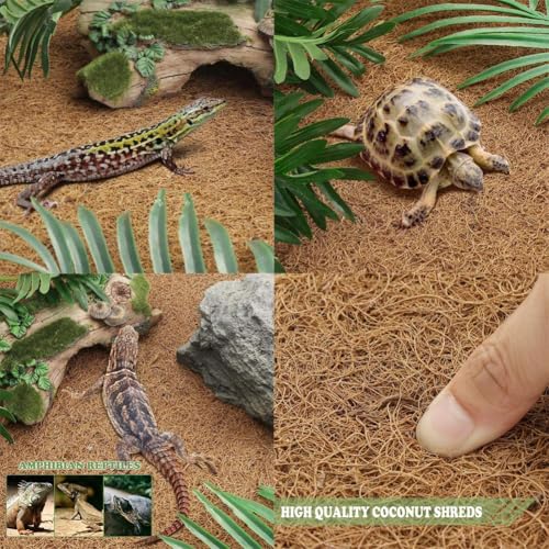PIVBY 2 PCS Reptile Carpet, Natural Coco Coir Mat (19.6" x 11.7"), Coconut Fiber Substrate Pet Terrarium Liner for Bearded Dragon Tortoise Habitat Lizards Turtles Snakes Iguana Hermit Crab - size: M: 19.6" x 11.7"