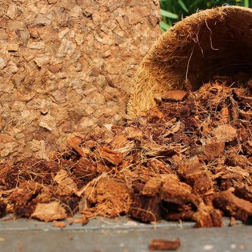 Coco Chips Mulch Brick (10lbs) - 100% Organic Mulch Medium for Garden Beds, Landscaping, & Outdoor Plants - Compressed Coconut Husk Chips - Retains Moisture in Potting Soil & Containers - color: Coco Chips (10lbs)