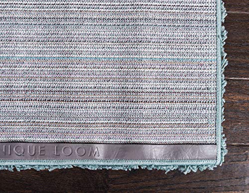 Unique Loom Solid Shag Collection Area Rug (2' 2" x 3' 1" Rectangle, Light Slate Blue) - color: Light Slate Blue, size: 2'2" x 3'1" (Rectangular)