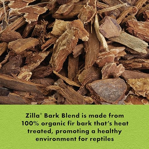 Zilla Reptile Terrarium Bedding Substrate Bark Blend, 8 Quart - size: 8-Quart
