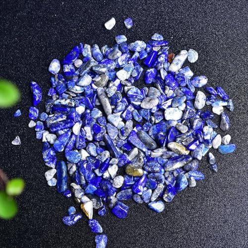 Erliway Lapis Lazuli Crystal Chips Bulk for Vase Filler Craft, 0.5 lb 7-9mm | Natural Crushed Crystal Stone for Spell Jar, Aquarium Gravel, Reiki Healing Meditation, Jewelry Making, Resin Art, Home Décor - color: Lapis Lazuli