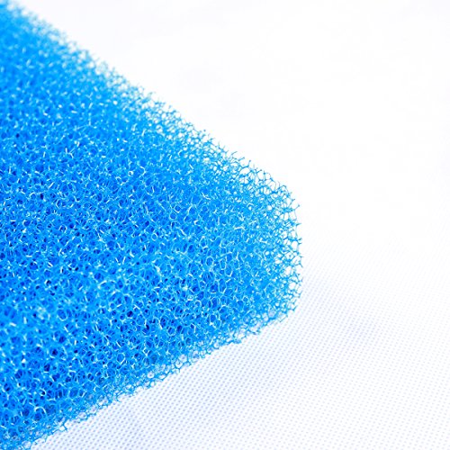 AQUANEAT Aquarium Filter Sponge Open Cell Foam Sheet Bio Sponge Filter Media Pad HMF Fish Tank Sump Divider (11" Lx 10.25" W x 2" H, Blue) - color: Blue, size: 11" Lx 10.25"W x 2"H