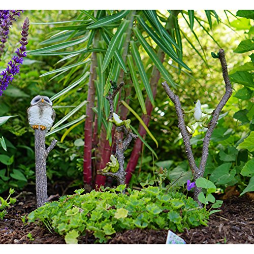 Top Collection 4398 Miniature Fairy Garden Frog Climbing Branch & Planter Stake Decor, Small