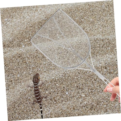 1pc Stainless Steel Reptile Sand Shovel Fine Mesh for Easy Cleaning of Tortoise and Lizard Waste Lightweight Filtering Scoop for Reptile Substrate Maintenance
