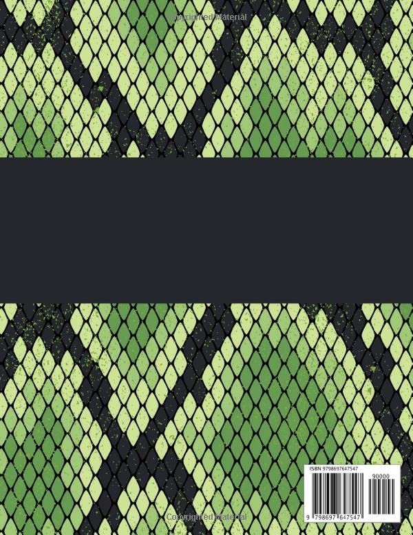 Reptile Feeding Log: A Reptile Care and Feeding Log - Keep Your Pet Healthy by Keeping Careful Track of All Important Details - Snake Skin Cover Design