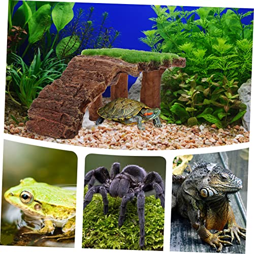 Turtle Tank Basking Platform Vivid Rockery Design for Reptiles and Practical Amphibian Climbing Ramp for Water Turtles Frogs and Lizards