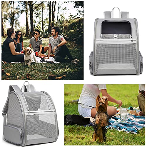 Texsens Innovative Traveler Bubble Backpack Pet Carriers for Cats and Dogs - color: Light Grey