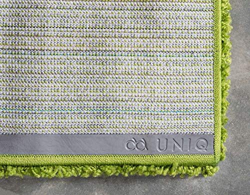 Unique Loom Solid Shag Collection Area Rug (3' 3" x 5' 3" Rectangle, Grass Green) - color: Grass Green, size: 3'3" x 5'3" (Rectangular)