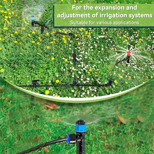 10PCS 1/4 inch Tubing Drip Irrigation Emitters Sprayer,360 Degree Drip Emitter Sprayer with Stake, Irrigation Dripper Sprinklers for Drip Irrigation System Parts & Connectors - color: 1/4" Drip Irrigation Emitters Sprayer