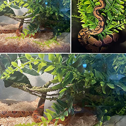 Reptile Plants for Habitat,Reptiles Terrarium Plant Decorations Artificial Hanging Vines Tank Accessories for Lizards Snake Geckos Chameleon Geckos Bearded Dragons - size: 【Type B】