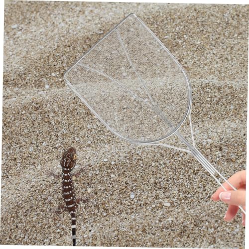 Hemoton 1Pc Durable Stainless Steel Reptile Sand Shovel for Easy Cleaning and Filtering Lightweight Scoop for Terrariums for Lizard Snake and Gecko