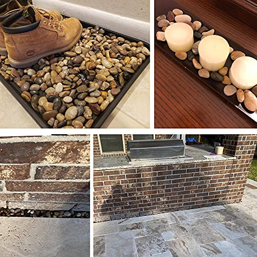 Pebbles for Plants 7 lb Natural River Rocks for Garden Outdoor Aquariums Gravel 1-1.5 Inches - size: 7LB, style: Colour