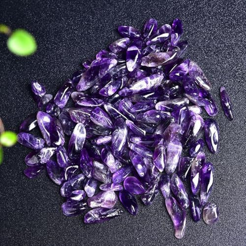 Erliway Deep Amethyst Crystal Chips Bulk for Vase Filler, 0.5 lb 7-9mm | Natural Crushed Crystal Stone for Spell Jar, Aquarium Gravel, Reiki Healing Meditation, Jewelry Making, Resin Art, Home Décor - color: Deep Amethyst