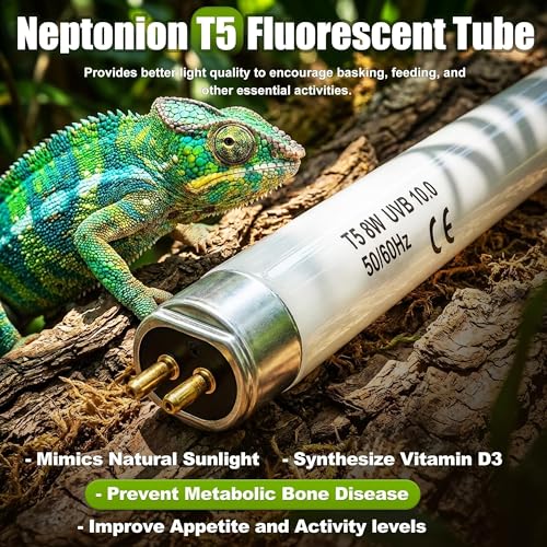 T5 HO UVB 10.0 Reptile Replacement Tube, 4W 6 in Linear Fluorescent Lamp, for Tropical Reptiles - color: 10.0 Desert, size: 4W-6 Inch