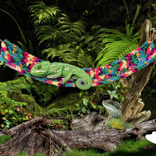 30" x 7" Upgraded Soft Reptile Lizard Hammock, Soft Reptile Lizard Hammock Comfortable Breathable Swing Hanging Sleeping Bed for Small Pets (B)