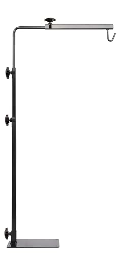 Reptile Lamp Stand – Adjustable Height Heat Lamp Holder for Terrariums & Tanks – Sturdy Metal Clamp & Riser for Bearded Dragon, Turtle, Snake Tank Accessories, 35 Inches - size: 25'' to 35'' Height