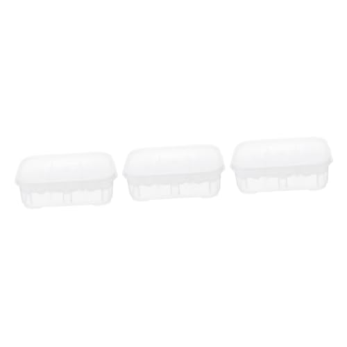 DOITOOL 3pcs Reptile Hatching Incubation Box Two Design for Eggs for Snakes and Lizards Efficient Reptile Breeding Container