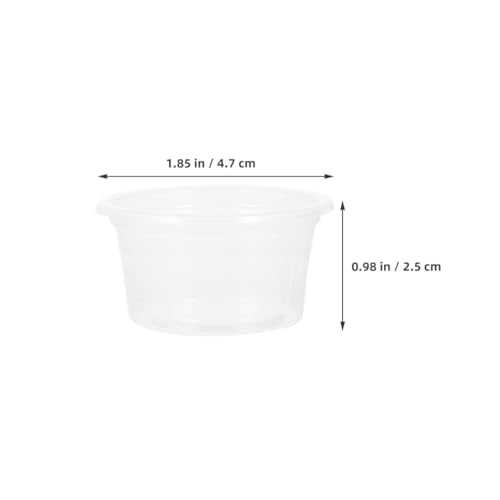 50pcs Small Reptile Water Dish and Food Bowl Set 25ml Plastic Terrarium Feeding Cups for Leopard Gecko, Snake, Frog, Lizard, Bearded Dragon, Suitable for Amphibians and Insect Pets