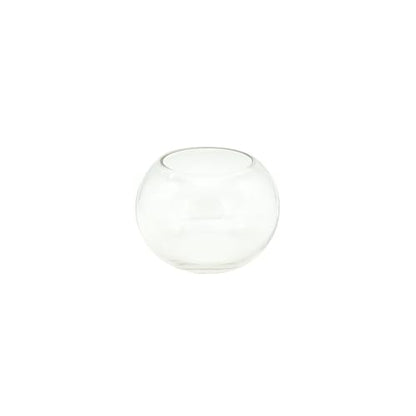 WGV Bowl Glass Vase, Diameter 5.1", Height 3.75", Open Width 3", (Multiple Sizes Choices) Clear Bubble Planter Terrarium Fish Bowl for Wedding Event Home Decor, 12 Pieces (VBW0005) - size: 5"Dx3.75"H 12 Piece