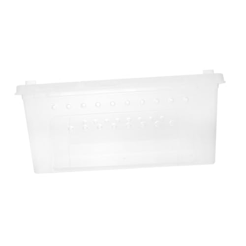 Abaodam 1Pc Transparent Reptile Feeding Box with Double Doors Escape Design for Spiders Geckos Turtles and Frogs Durable Material with Ventilation for Optimal