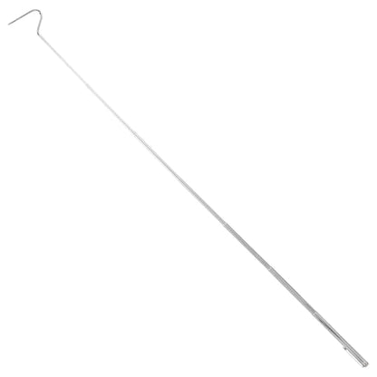 Homoyoyo Professional Stainless Steel Retractable Snake Hook with Extendable Handle for Reptile Handling and Snake Catching Tool in White