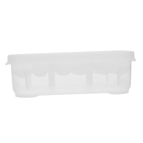 GANAZONO 1Pc Compartment Reptile Hatching Box Transparent Gecko Incubator for Snakes and Lizards Easy to Clean Reptile Breeding Case with Thermometer for Egg Incubation and Reuse