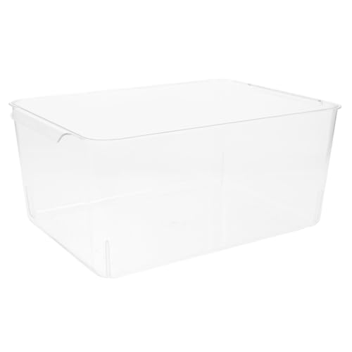 Desktop Aquarium Tank with Shatterproof Plastic, Rectangular Tortoise and Betta Fish Habitat with Lid, Small Reptile Terrarium for Home and Office Ecosystem