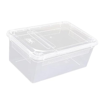 Reptile Feeding Box,Transparent Terrarium Habitat Cage Breeding Box Hatching Container for Gecko Animal Cricket Lizard, Style C - size: Style C