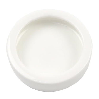 OMEM Worm Dish Mini Reptile Food Bowl Ceramics Made Mealworms Bowls Anti-Escape for Lizard Gecko Leopard Bearded Dragon (S) - size: S