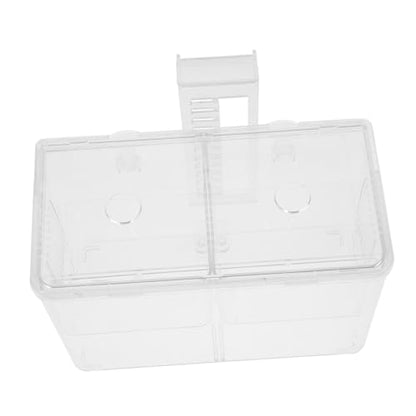 Abaodam Transparent Acrylic Fish Incubator Box with Hook Fish Isolation Case for Aquarium Breeding Easy to Clean Shrimp and Reptile Nursery Divider Safe Hatching Tank