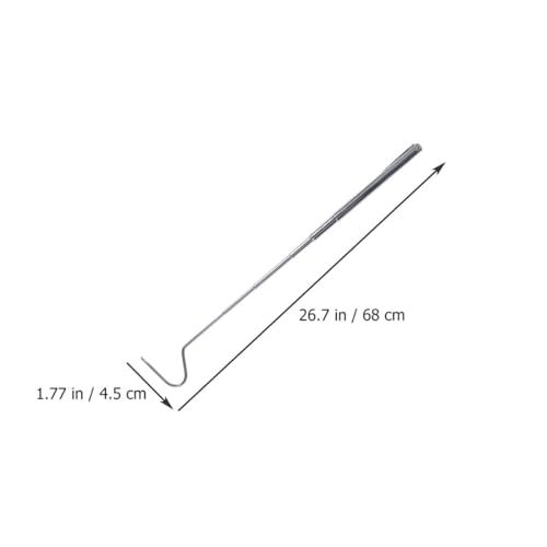 SHINEOFI 2pcs Retractable Snake Hooks Stainless Steel Reptile Catching Tools with Smooth Edges Comfortable Grip Lightweight Snake Handling Grabbers